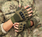 Тактические перчатки беспалые Oakley олива размер L (11688) - изображение 8