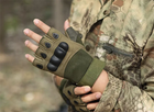 Тактические перчатки беспалые Oakley олива размер L (11688) - изображение 9