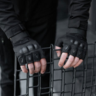 Тактические перчатки беспалые Oakley черные размер М (11689) - изображение 9