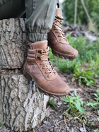 Тактические мужские ботинки с трековой подошвой коричневые размер 45 - изображение 3
