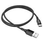 Кабель BOROFONE BX54 Ultra bright USB-Type-C (2.4A) (1M) Чорний