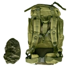 Тактичний рюкзак 70л "A21 oliva - Оливковий", великий туристичний рюкзак і для подорожей з чохлом (1009432-LightGreen) - зображення 3