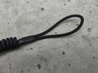 Шнур страховочный витой (тренчик) петля карабин паракорд чёрный 981 - изображение 3