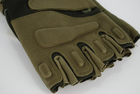 Тактичні рукавички без пальців з гумовими накладками 9062_XL_Olive - зображення 6