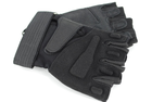 Перчатки тактические без пальцев c резиновыми накладками 9062_L_Black - изображение 6