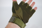 Тактичні рукавички без пальців 9067_M_Olive - зображення 3