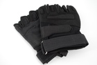 Перчатки тактические без пальцев c резиновыми накладками 9062_XL_Black - изображение 3