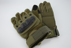 Тактичні рукавички з пальцями 9070_XL_Olive_Sensor - зображення 5