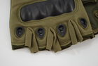 Тактичні рукавички без пальців 9051_XL_Olive - зображення 7