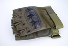 Тактичні рукавички без пальців термостійкі 9069_M_Olive - зображення 5