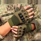 Перчатки тактические Storm-2; XL (22-24см); Безпалые; Оливковые. Штурмовые перчатки Штурм ХЛ. - изображение 8
