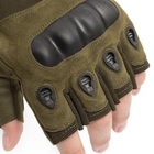 Перчатки тактические Storm-2; XL (22-24см); Безпалые; Зеленые. Штурмовые перчатки Штурм ХЛ. - изображение 6