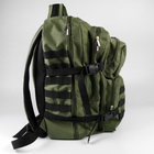 Рюкзак тактический 40 литров объем для ЗСУ, мужской штурмовой военный рюкзак 40л, водоотталкивающий оксфорд Хаки - изображение 3