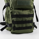 Рюкзак тактический 40 литров объем для ЗСУ, мужской штурмовой военный рюкзак 40л, водоотталкивающий оксфорд Хаки - изображение 4