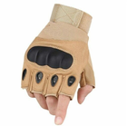 Перчатки тактические без пальцев Combat Песочные - XL - изображение 1