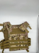 Плитоноска облегченная молли жилет тактический военный облегченный MOLLE мультикам - изображение 5