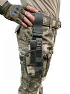 Кобура стегна тактична універсальна камуфляжна для пістолета - зображення 8