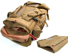Тактический рюкзак 50-70L c отделением для оружия до 112см Clefers Tactical C70, Хаки (5002207) - изображение 3