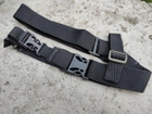 Ремень трехточечный плотная стропа тактический трехточка для АК, автомата, ружья, оружия цвет черный MS - изображение 3