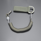Страховочный шнур тактический с D-кольцом + карабин S04 Oliv - изображение 1