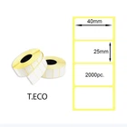 Термоетикетка 40x25mm 2000шт. Т.ЕКО (T.ECO Thermal Labels)