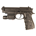 Страйкбольний пістолет Galaxy Beretta 92 із лазерним прицілом пластиковий - зображення 2