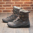 Берці зимові черевики тактичні чоловічі, туфлі тактичні чоловічі берці зимові, натуральна шкіра, розмір 46, Bounce ar. SF-UJ-2146, колір коричневий - зображення 4
