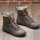 Берці зимові черевики тактичні чоловічі, туфлі тактичні чоловічі берці зимові, натуральна шкіра, розмір 44, Bounce ar. SF-UJ-2144, колір коричневий - зображення 8