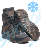 Берці зимові черевики тактичні чоловічі, туфлі тактичні чоловічі берці зимові, натуральна шкіра, розмір 39, Bounce ar. JD-YU-2039, колір коричневий - зображення 1