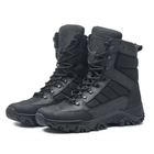 Берці зимові черевики тактичні чоловічі, туфлі тактичні чоловічі берці зимові, натуральна шкіра, розмір 42, Bounce ar. BM-PT-2042, колір чорний - зображення 4
