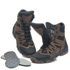Берці зимові черевики тактичні чоловічі, туфлі тактичні чоловічі берці зимові, натуральна шкіра, розмір 47, Bounce ar. JD-YU-2047, колір коричневий - зображення 3