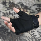 Перчатки тактические без пальцев Перчатки тактические беспалые Размер XL Черный 1224 - изображение 2