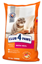 Сухой корм для кошек Club 4 Paws Premium с телятиной