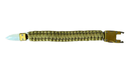Браслет выживания из паракорда, метал. замок, нож, плетение Кобра, цвет олива светлая - изображение 4
