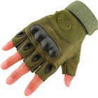 Тактичні рукавички безпалі Schwarz&Mayer рукавички тактичні безпалі зелені M разміру - зображення 4