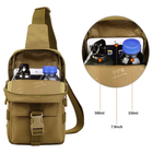 Армейская тактическая сумка рюкзак Защитник 175 хаки - изображение 4