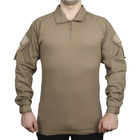 Тактическая рубашка Lesko A655 Sand Khaki 4XL тренировочный костюм с длинными рукавами и воротником на молнии TK_1583 - изображение 2