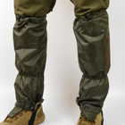 Тактичні військові гамаші від дощу, армійські гетри - дощовики для ніг, гамаші олива - зображення 2