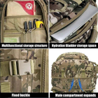 Тактический штурмовой военный сверхпрочный рюкзак Армии США Kronos со сменой литража с 39 л до 60 л Мультикам - изображение 8