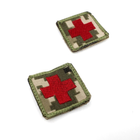 Шеврон військовий тактичний 4.5.0 Pixel ЗСУ 350х50 мм Червоний хрест на пікселі на липучці - зображення 4