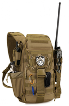 Рюкзак тактичний однолямочний штурмовий Protector Plus X221 coyote - зображення 7