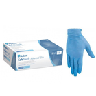 Рукавички нітрилові Medicom SafeTouch® Slim Blue текстуровані без пудри блакитні розмір S (4,2 г.) - зображення 1