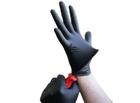 Нитриловые перчатки Medicom SafeTouch® Advanced Black без пудры текстурированные размер XS 100 шт. Черные (3.3 г) - изображение 4