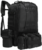 Чоловічий рюкзак тактичний з підсумками "B08 - Чорний" 55л, рюкзак штурмовий і туристичний (1009420-Black) - зображення 7