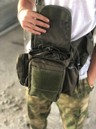 Тактическая сумка MIL-TEC® Multifunction Sling Bag Olive, многофункциональная сумка плечевая в цвете олива - изображение 5