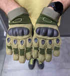 Рукавички тактичні пальцеві, колір Оливковый, розмір L - зображення 3