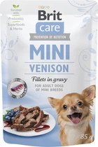 Влажный корм Brit Care Dog Mini Fillets In Gravy для взрослых собак малых и миниатюрных пород с олениной