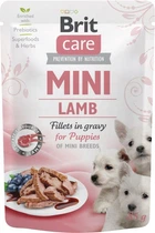 Влажный корм для щенков Brit Care Mini pouch филе в соусе Ягненок