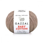 Пряжа Gazzal Baby Cotton 3434 Кава з молоком