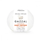 Пряжа Gazzal Baby Cotton XL 3410 Белый